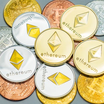 A picture of various cryptocurrencies